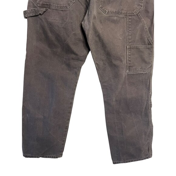 Berkley Jensen Men Work Pants 36x30 Dark 100% Cotton Relaxed Fit Durable Pockets - Picture 6 of 15